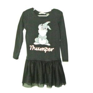 H&M Disney‎ Thumper Bunny Gray Dress 4 6 years